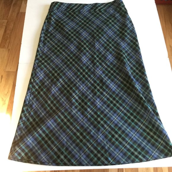 White Stag Dresses & Skirts - White Stag Deep Teal Plaid Skirt